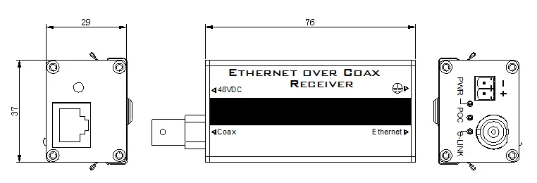 product oem odm services 2m28mhz power over coax device with 500m transmission distance ethernet over coax extender-10