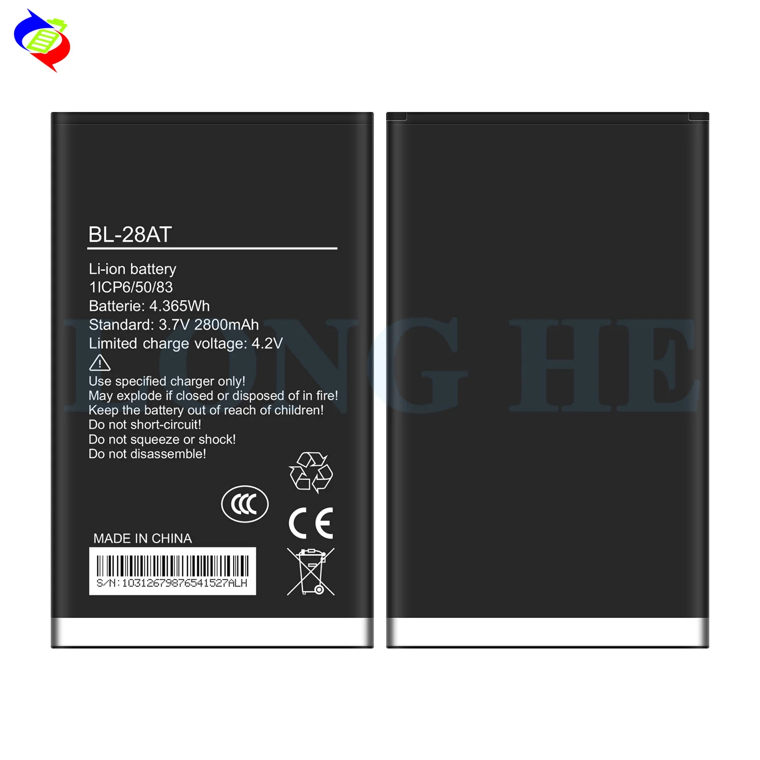 BL-28AT 2800mAh Y2 Y3+ Mobile Phone Battery for Tecno Camon Y3 Plus Battery
