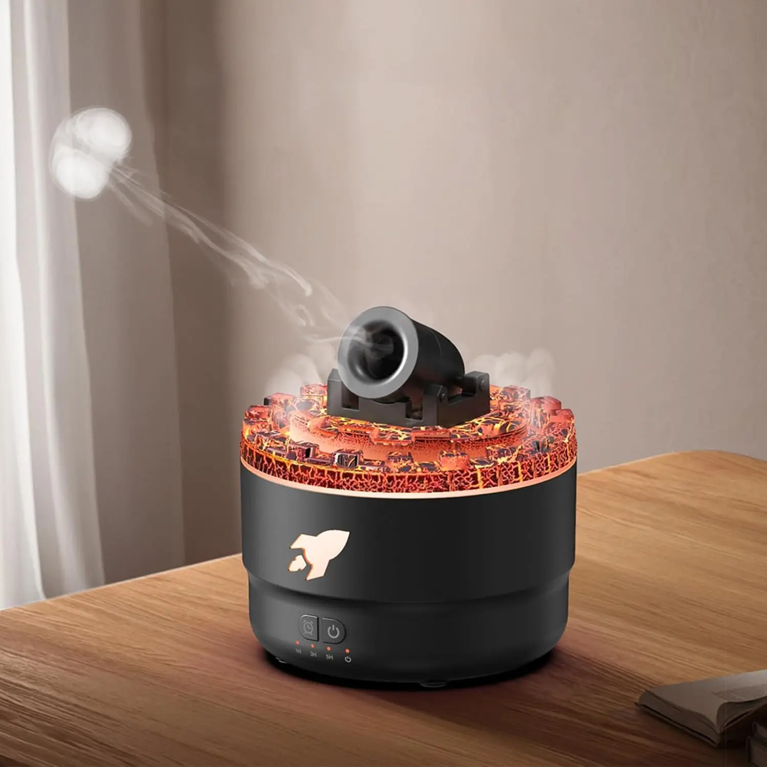 加湿器 中国メーカー電気アロマセラピー加湿器卓上火山アロマディフューザー