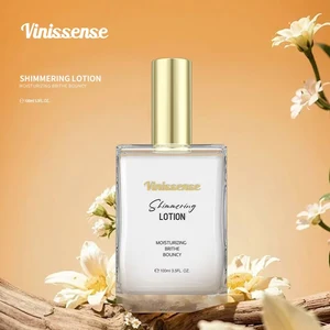 Vinissense 100ml Shimmering Lotion Low Price Body Highlighter with Glitter Moisturizing Body Lotion Enriched with Vitamin B5