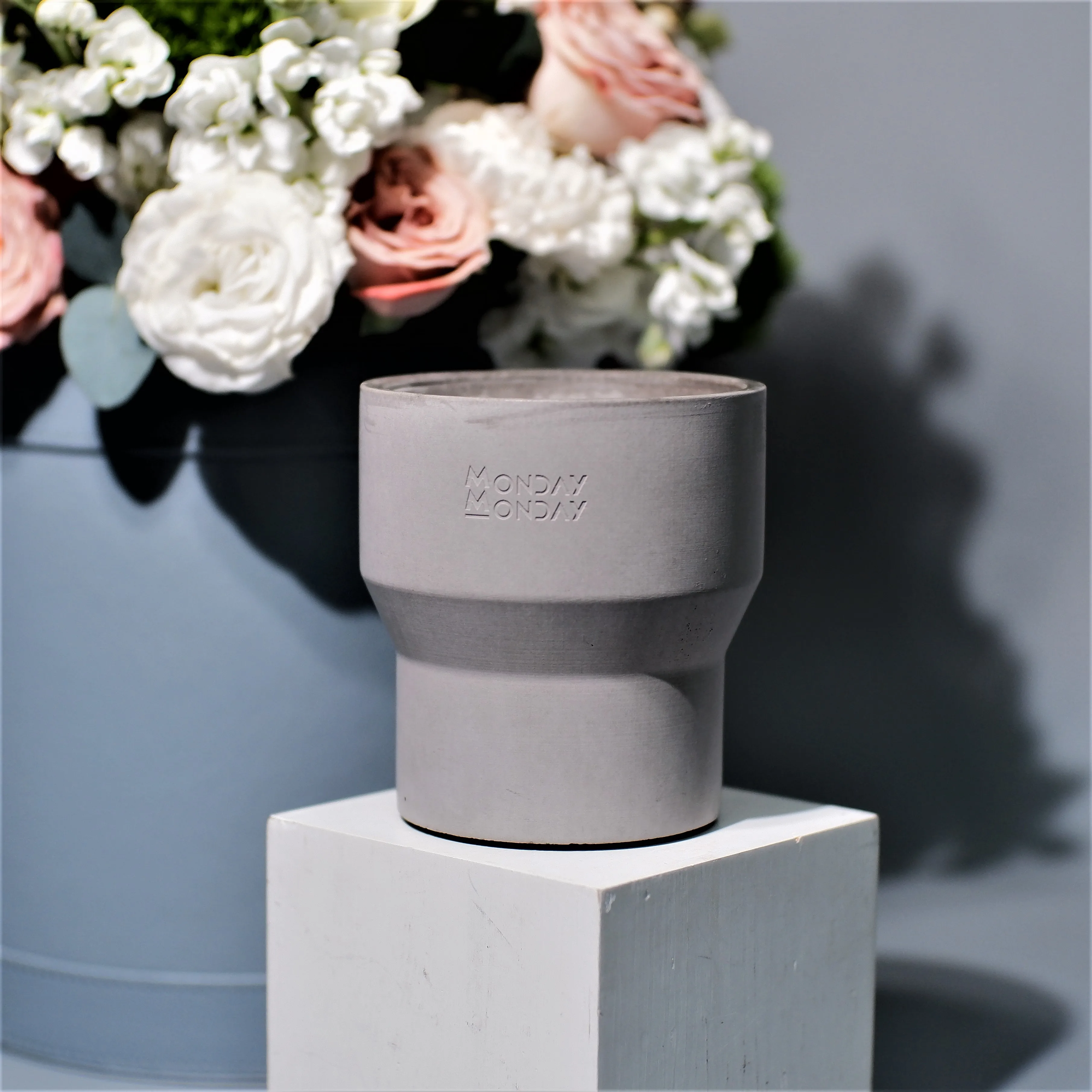 Modern Custom Candle Vessels Luxury Wholesale Wedding Decoration Cement