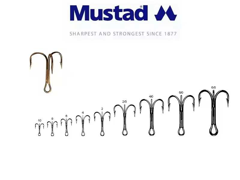 Confezione 50 Ganci Da Pesca Mustad Classic 3551-BR OShaughnessy