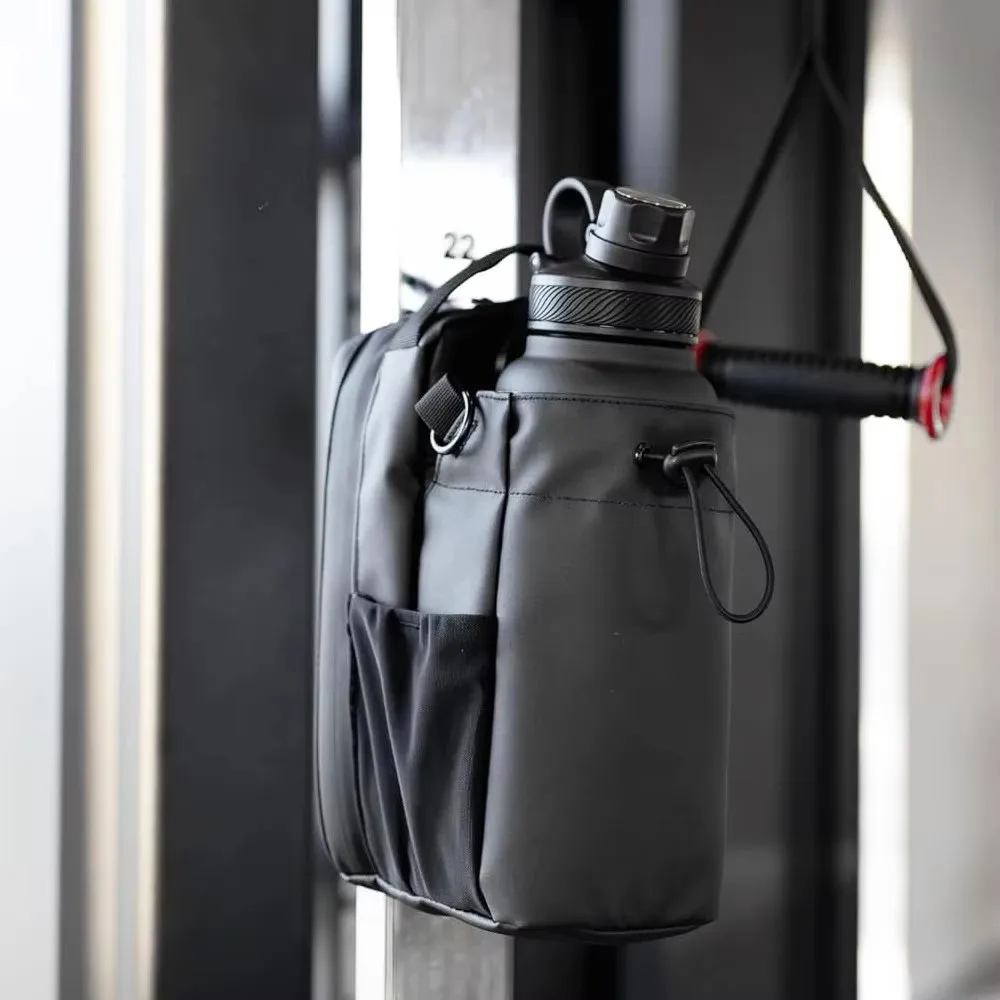 Custom Logo Waterproof Zipper Magnet Phone Crossbody Pouch Sport Fitness Water Bottle Holder Magnetic Gym Bag with Strap