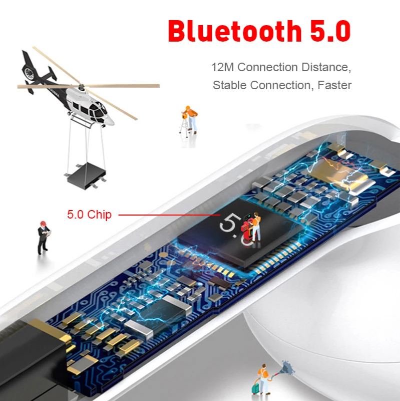 i9 Tws Wireless Head phones Blue tooth 5.0 Earphones music Bluetooth head phones With Mic Charging Box Headset for all phones - ANKUX.COM