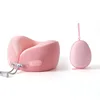 Pink Water Drop Memory Cotton Neck Pillow with Storage Box