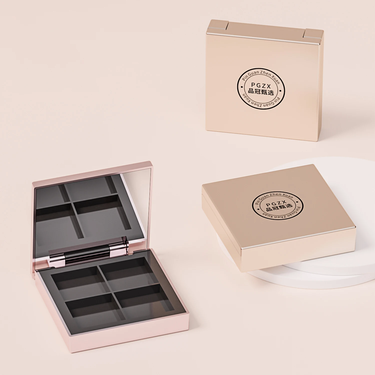 Oem Empty Eyeshadow Palette 4 Color Luxury Eyeshadow Case Custom