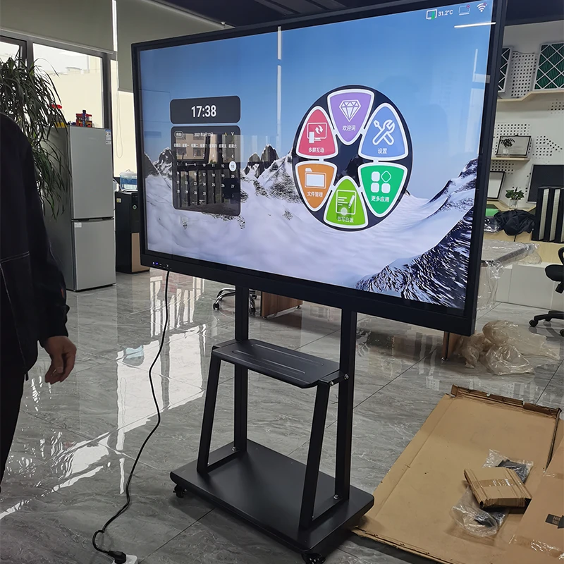 HD JMSX OEM 4K Android OPS 65 75 Inch Interactive Display Smart Board 65 Inch Interactive Smart Board Touch Whiteboard
