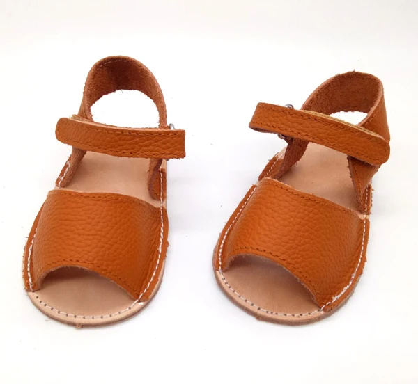 Сандалии для мальчиков из натуральной кожи на мягкой резиновой подошве от китайского производителя