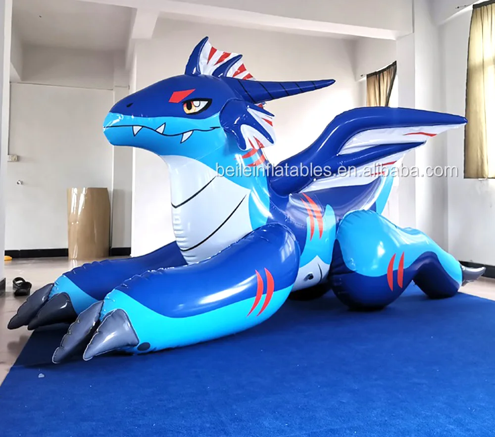 Inflatable Blue Dragon - High Quality & Customizable