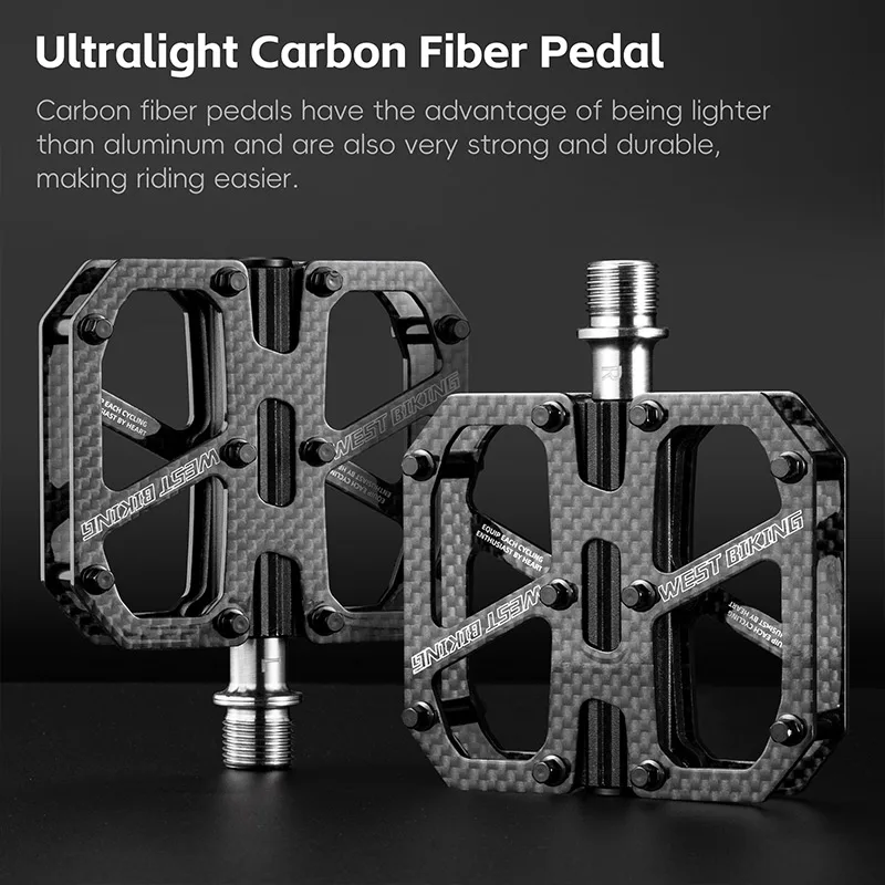 Ultralight Carbon Fiber Anti-slip Bicycle Pedals Cleats Parts Sealed 3  Bearing Mountain Road Bike Pedals Accessories| Alibaba.com