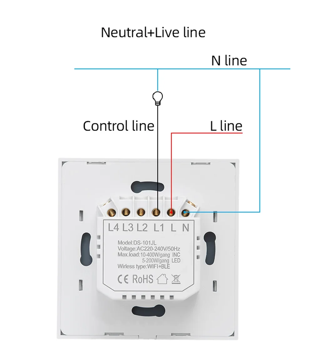 EU Standard Tuya/Smart Life Wifi Smart Light Switch Touch Panel Glass Control Wireless Wall work with Alexa Echo Google Home