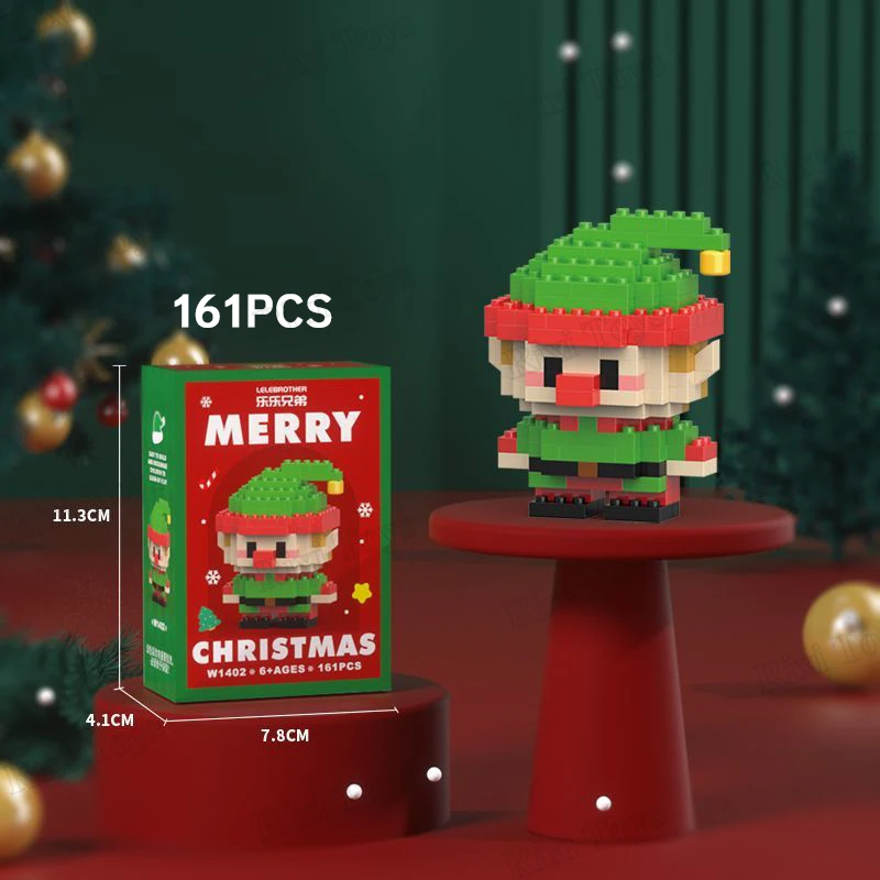 LELE Brother W1401-W1410 Christmas Tree Train Model - 174pcs