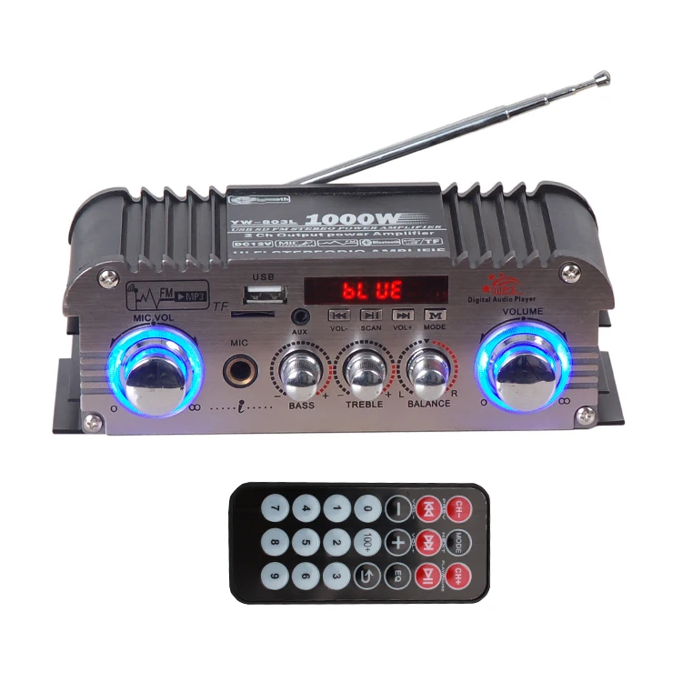 カラオケ・オーディオアンプ？２ スピーカーパワーアンプDC12V2チャンネルステレオカラオケDj2