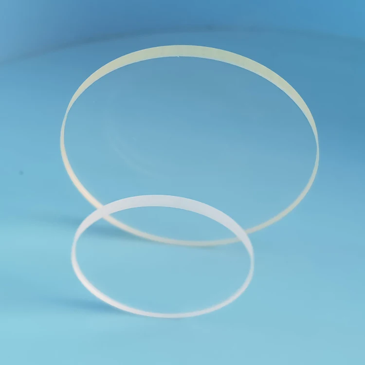 Sapphire Crystal Material Uv Vis Ir Pass Round Sapphire Glass Strong