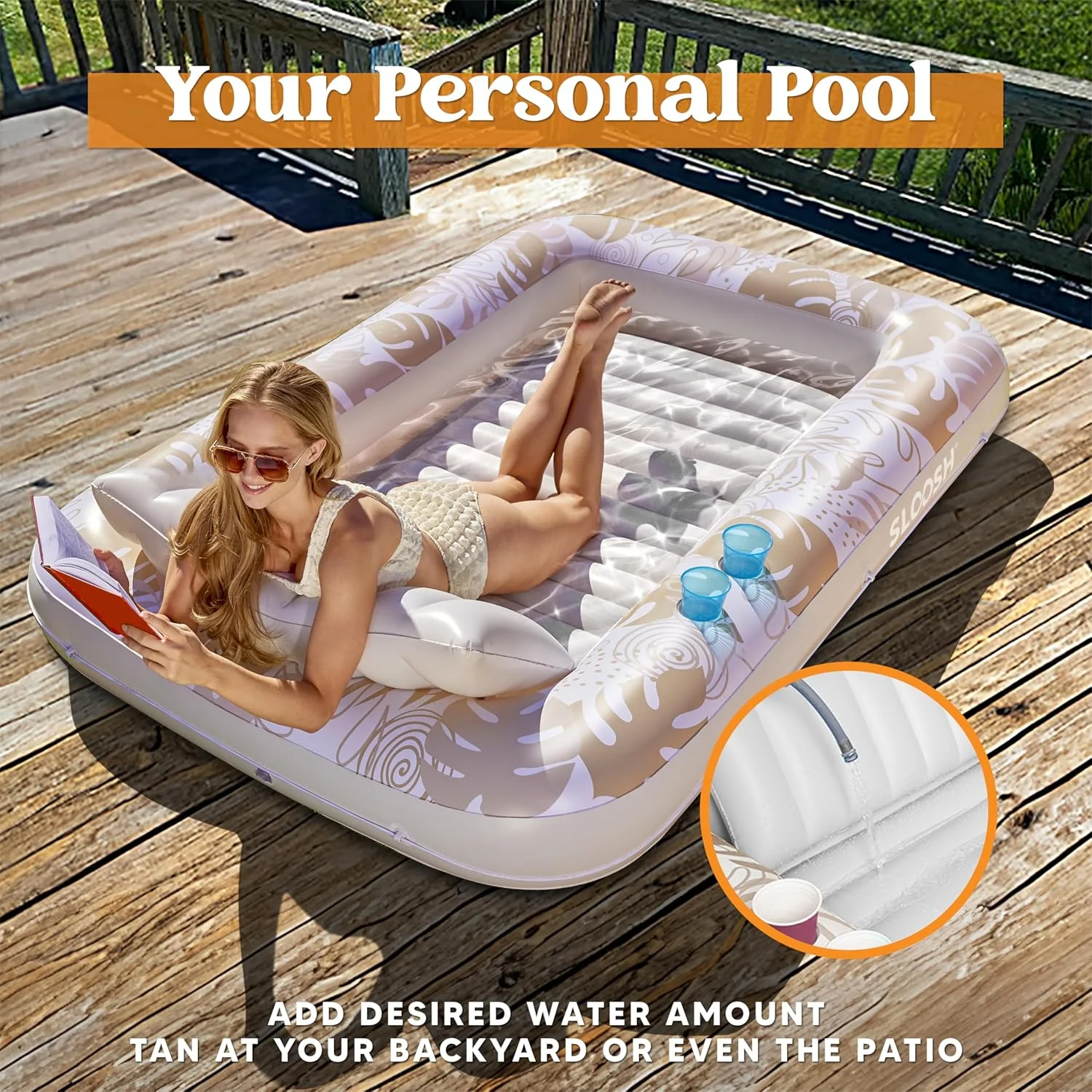 Adult PVC Inflatable Pool Lounger Float Comfortable Ride-on for Swimming and Parties