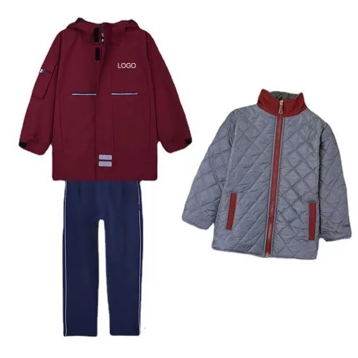 Primary And Middle School Students' Windproof Warm Coat And Pants