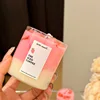 Café helado de fresa rosa