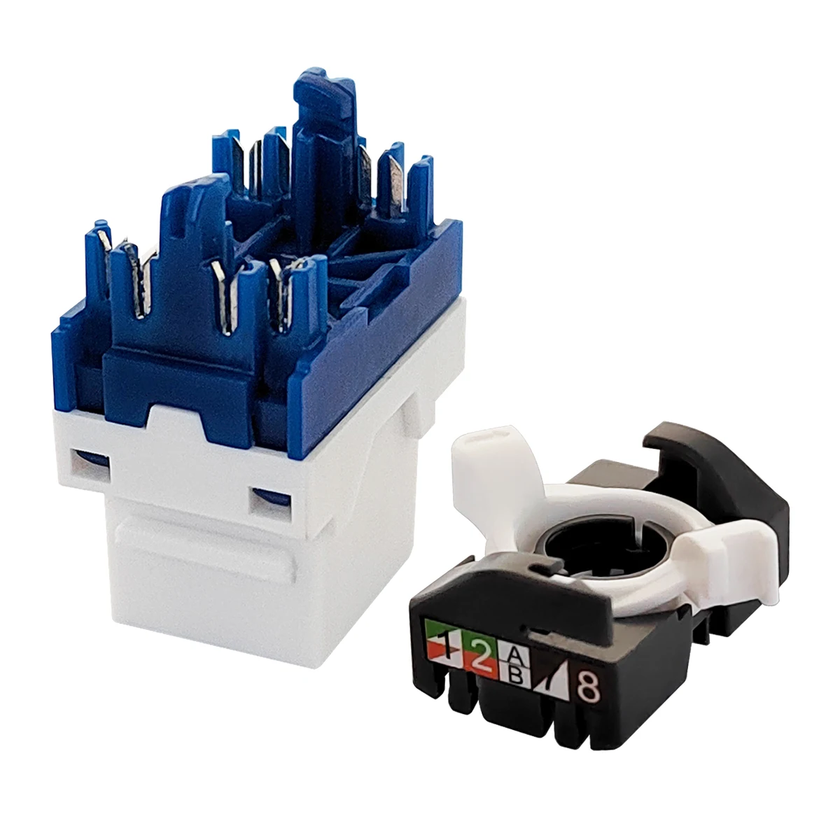 Toolless RJ45 Cat6 keystone jack module Legrand rotary type free punch