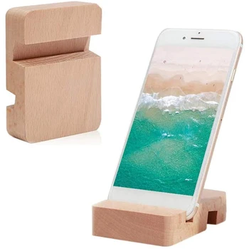 Wholesale Custom Desk Mobile Phone Stand Wooden Cell Phone Holder