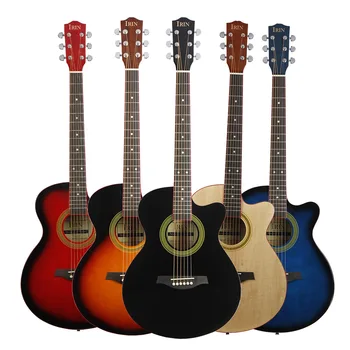 Wholesale IRIN40 inch guitar guitar, bright and missing corner guitar, folk guitar for beginners practicing wooden guitar