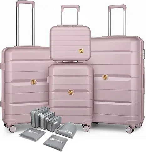 Multi-piece PP Travel Luggage Set With Beauty Case Luxury Large High Quality Spinner Caster Modern New Deisng 14/20/24/28inch