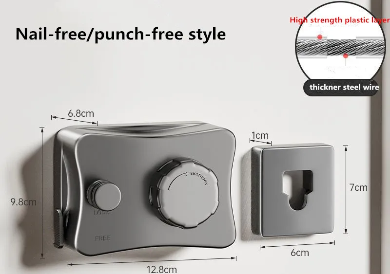 5.1m Bathroom in Visible Retractable Clothesline Balcony Clothesline Sus 304 Strong Wires Shrinkage Clothes Quilt Drying Wires