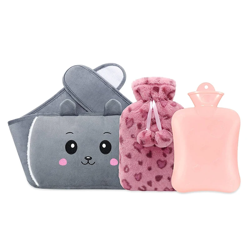 hot sale thickened water injection pvc hot water bag belt wholesale wearable hot water bottle keep warm