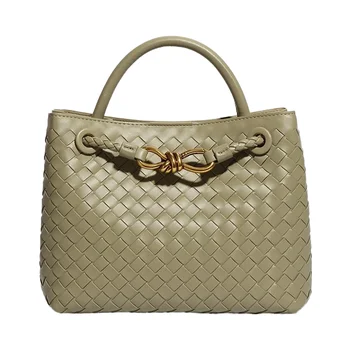 Woven Handbag Women's Fashion Designer Woven Tote Bag Crossbody Shoulder Top Handle Handbag Classic Casual Logo for Summer Daily