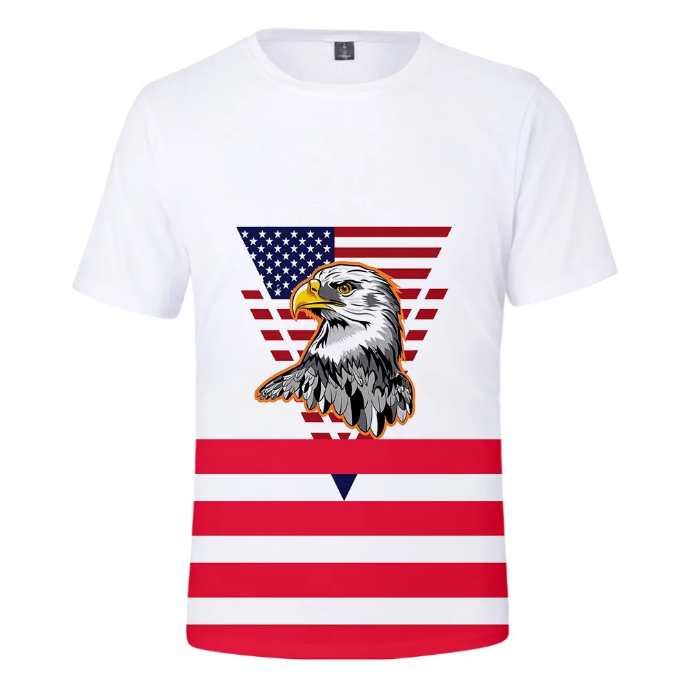 Printed Round Eagle Print Sublimation T Shirt