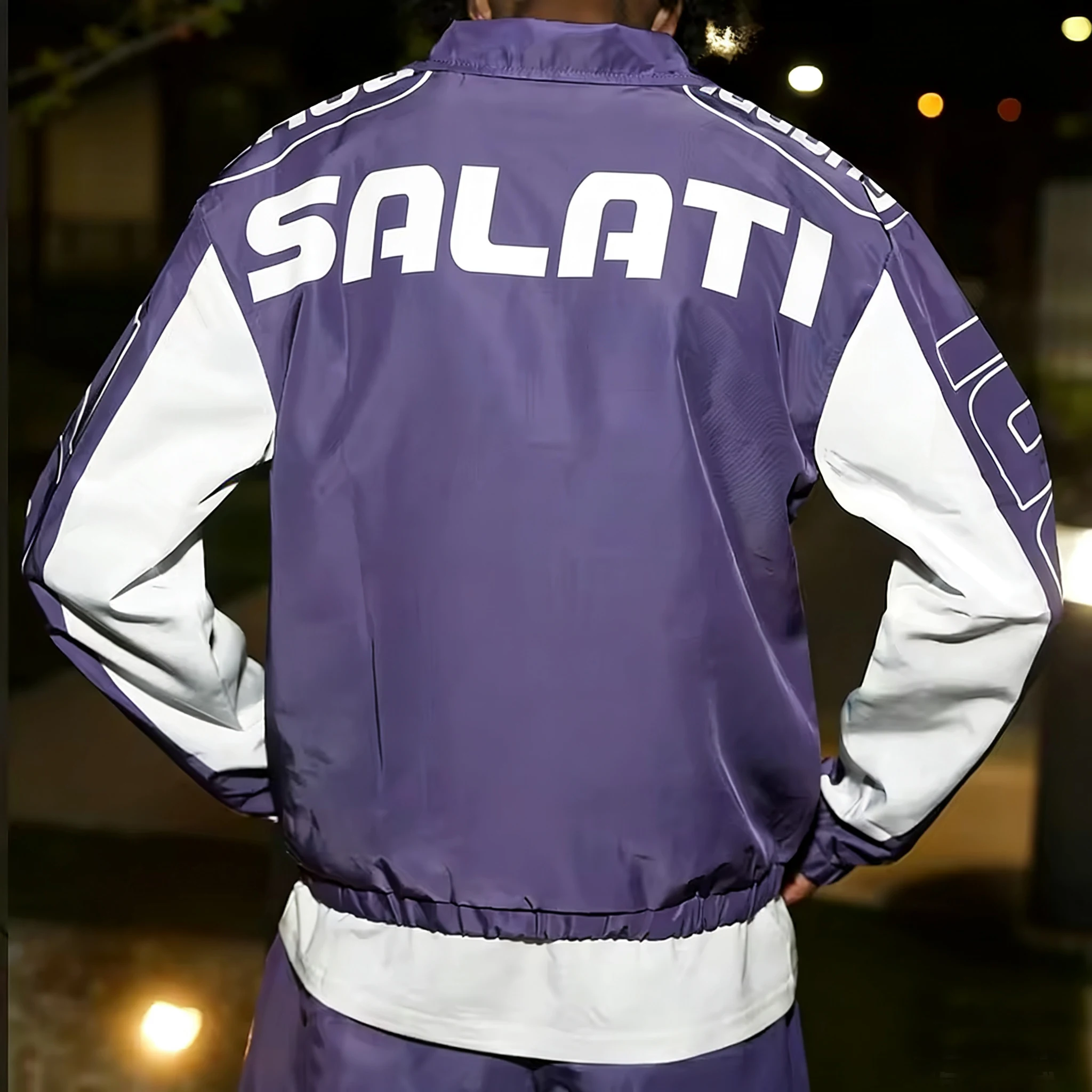 Salati Custom Dgt Printed Zip up Nylon Tracksuit Men High Quality Waterproof Tracksuit Windbreaker Boxy Pants and Jacket Set gallery 2