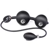 Plug anale gonfiabile a doppia perla