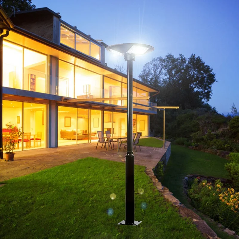 Solar Powered Street Light 300W Solar Light UFO With Remote Rechargeable 9-12M Installation