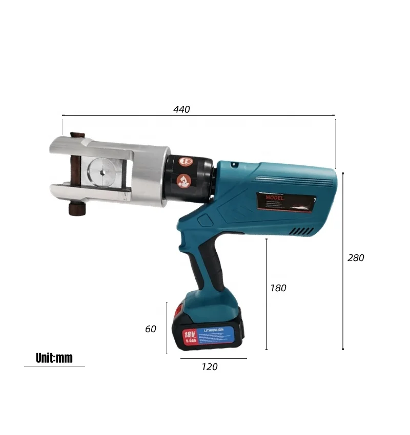 YUZES Hydraulic Crimping Tool 10 Tons, 12 AWG To 2/0 Battery Cable Crimper Tool With 9 Dies - View #5