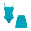 Ensemble bleu lac
