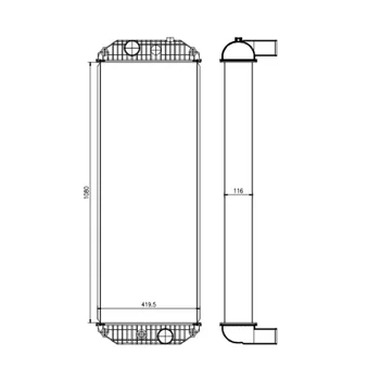 Water Tank Engine Cooling Radiator 372-8883 For Caterpillar CAT E349D2  349E Excavator Construction Machinery Parts