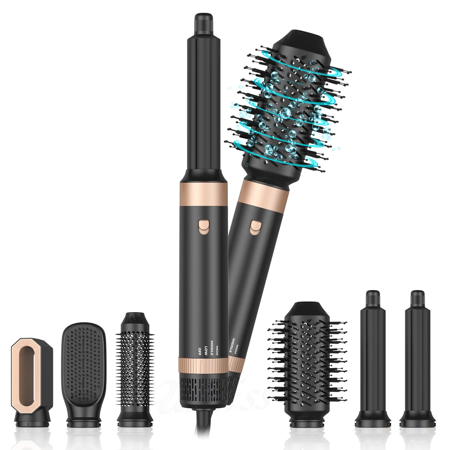 6-в-1 волшебный ионный стайлер для волос высокоскоростная щетка и фен с распылителем для салонов и путешествий