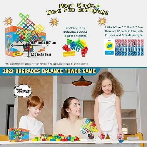 2023 Agreat 48 Pcs 3d Tetras Tower Balance Brinquedo Tower Of Tetras ...