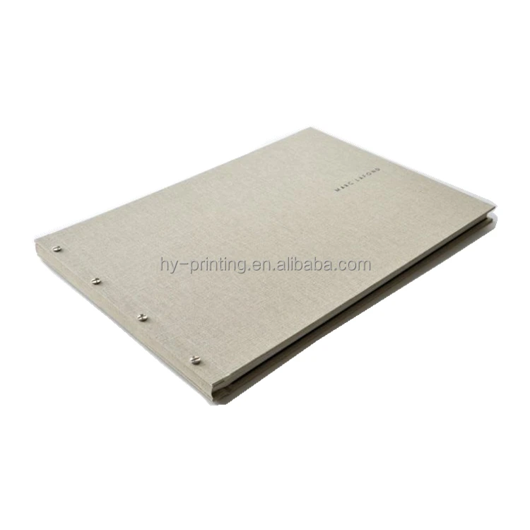 Customized Cloth Covered Casebound Screw Post Binding Portfolio