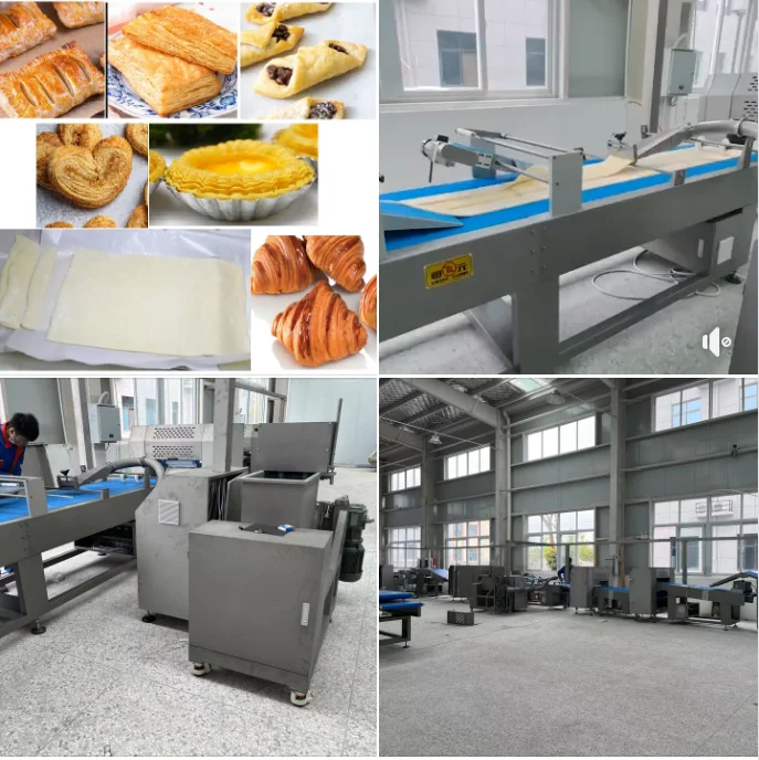 3500 Puff Pastry Making Machine Multi Layers Pastry Dough Production Line Fully Automatic