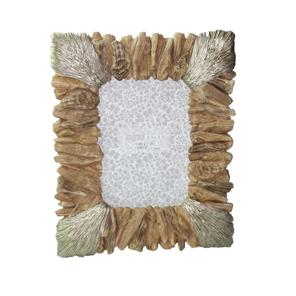5*7 Driftwood Polyresin Effect Picture Frame Tabletop Resin Photo Frame