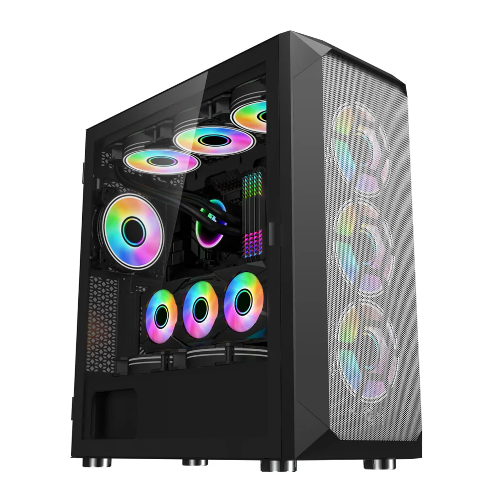 Игровой чехол для ПК: ATX Full Tower с настраиваемым RGB и вентиляторами