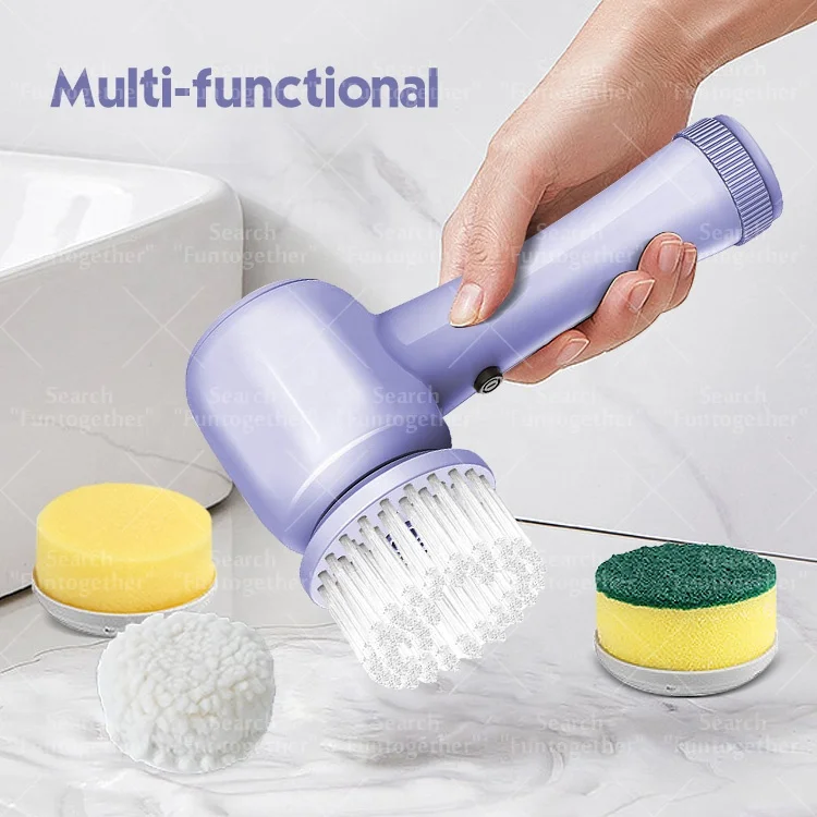 Щетка-скруббер Аккумуляторная 4 в 1 с автоматическим