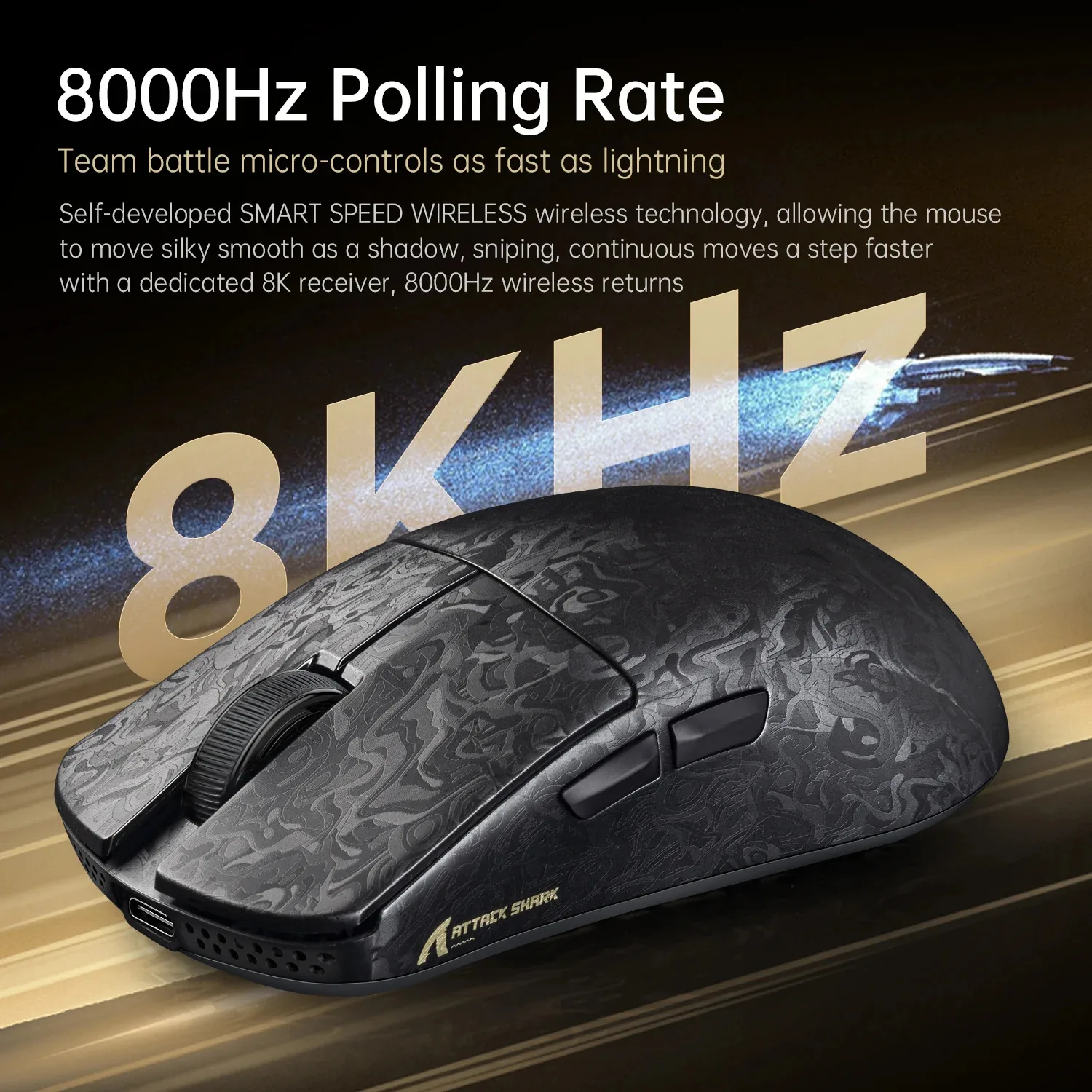 Attack Shark R11 Ultra Carbon Fiber Wireless Gaming Mouse with
