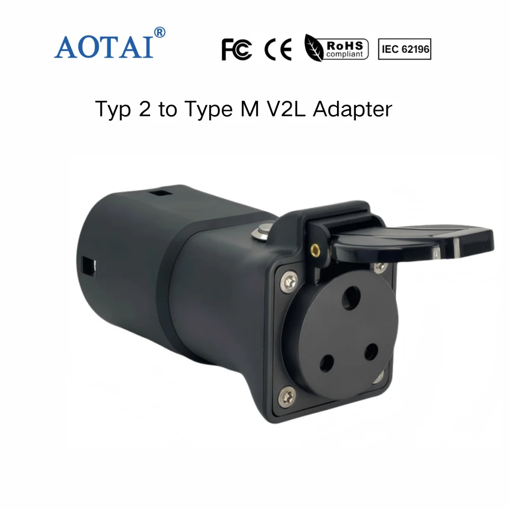 AOTAI Type 2 South Africa Socket V2L Adapter 16A 3.5kW 230V AC Vehicle Load Adapter BYD GWM / Haval OMODA JAECOO Chery