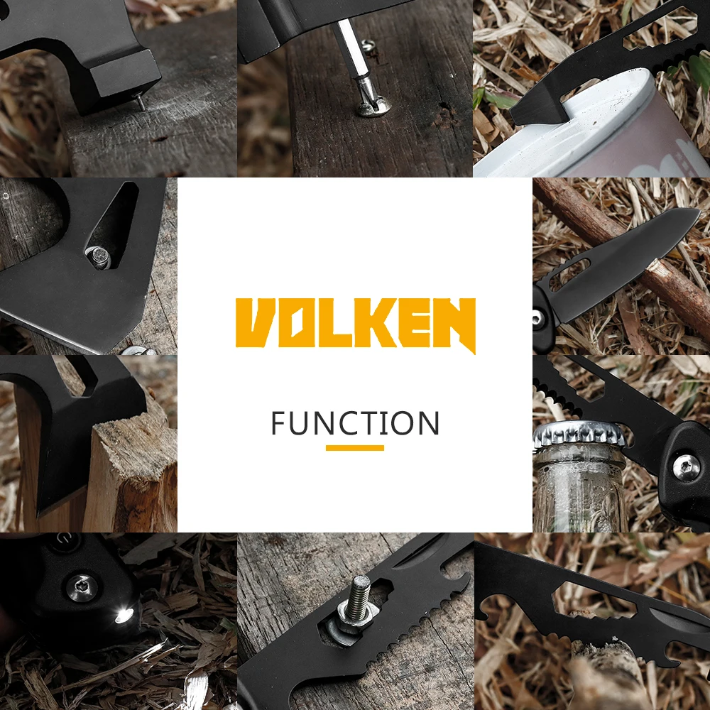 Новый универсальный многофункциональный инструмент для кемпинга с топором Hhammer отверткой нож вскрытия