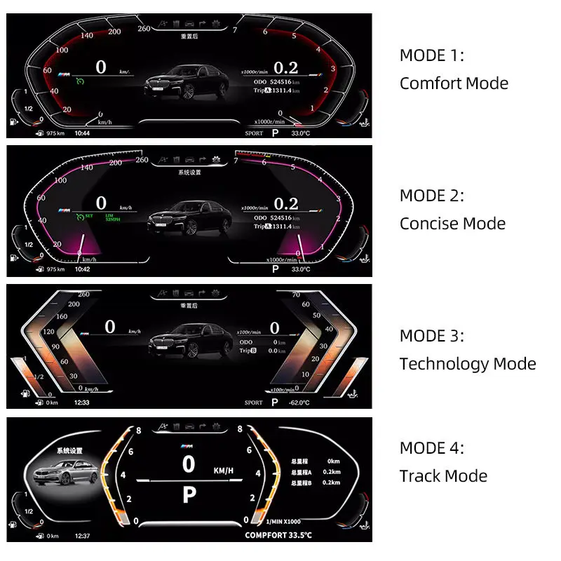 Upgrade LCD BMW Car Display Dashboard for BMW E93 E92 E91 E90 Digital Cluster