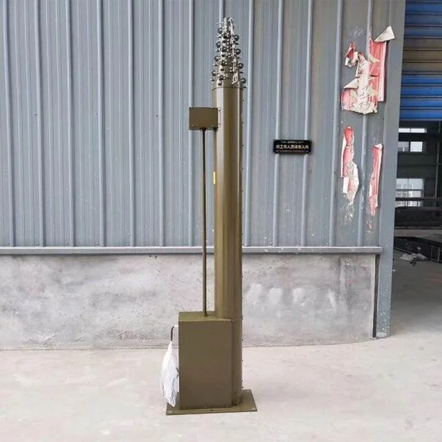 15m motor remote control operation mechanical telescopic mast