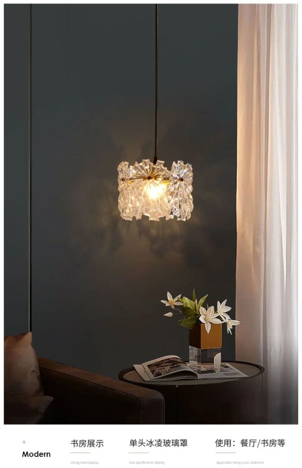 Nordic Retro Italian Creative Art Design Single Head Light Glass Dining Table Pendant Lamp Hand Blown Bar Pendant Light
