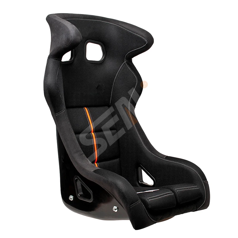 WZSEAHI black Universal race seat car sport bucket seat Fiberglass ...