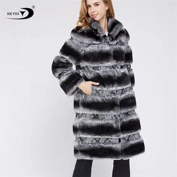 Apparel Custom Made Fur Coat Factory Custom Dying Chinchilla Real Genuine Rabbit Fur Coat